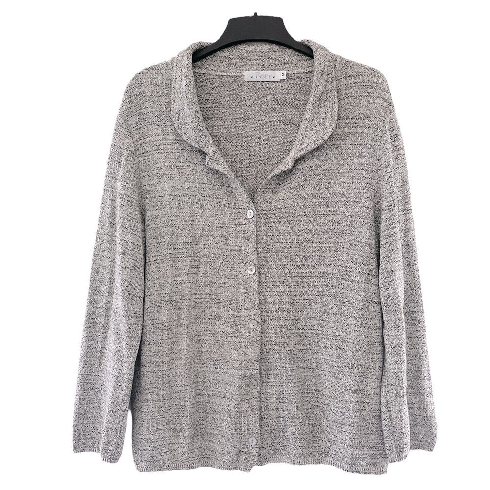 Willow Collared Cardigan Gray Medium